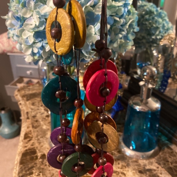 Authentic St. Lucia Multi Colored Beaded African Necklace and Matching Bracelet. - Picture 5 of 11